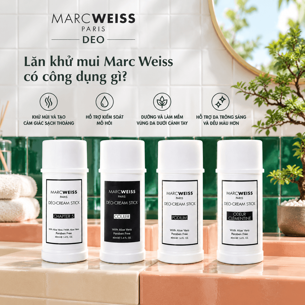 Deo MarcWeiss là gì? Lăn khử mùi 4-trong-1 dưỡng sáng da từ Đức